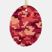 火星デザートデジタル迷彩柄/カモフラージュ セラミックオーナメント (右)