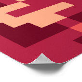 火星デザートデジタル迷彩柄/カモフラージュ ポスター (角)