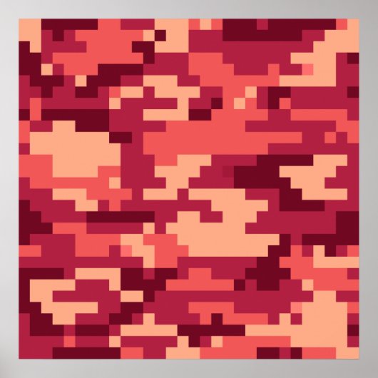 火星デザートデジタル迷彩柄/カモフラージュ ポスター (正面)