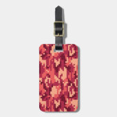 火星デザートデジタル迷彩柄/カモフラージュ ラゲッジタグ (正面縦)