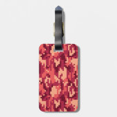 火星デザートデジタル迷彩柄/カモフラージュ ラゲッジタグ (裏面縦)