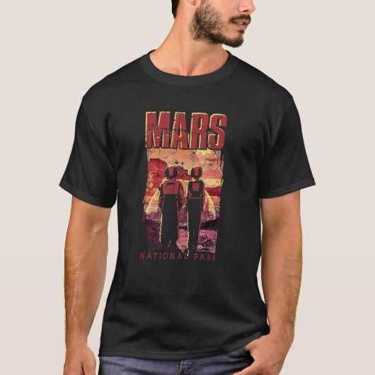 火星ナショナルパーク神秘的宇宙宇宙探査機 Tシャツ (正面)