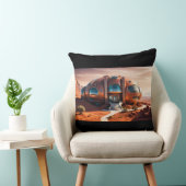 火星ハビタットアルファ – AI Sci-Fiアーキテクチャ クッション (椅子)