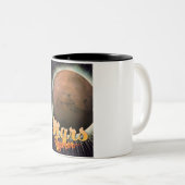 火星バイエアヴィンテージフライトポスター ツートーンマグカップ (正面右)