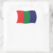 火星フラグシール 楕円形シール (バッグ)