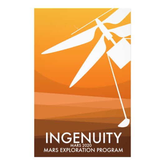 火星ヘリコプター創意工夫宇宙術 フォトプリント            (正面)