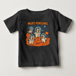 火星ペンギンおもしろい動物宇宙シリーズ! ベビーTシャツ