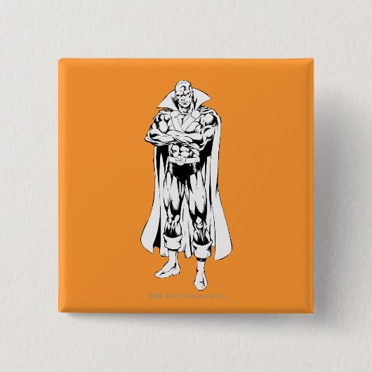 火星マンハンター立ち上がり輪郭 缶バッジ (正面)