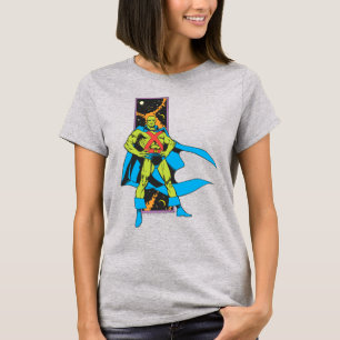 火星マンハンター&宇宙背景 Tシャツ