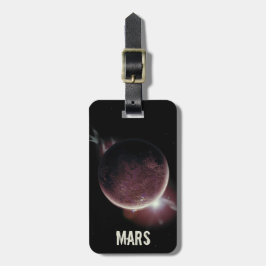 火星レッドプラネット3d宇宙宇宙イラストレーション ラゲッジタグ