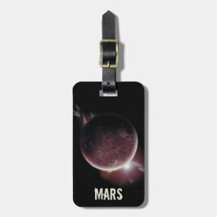 火星レッドプラネット3d宇宙宇宙イラストレーション ラゲッジタグ