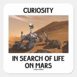 火星ローバーでの生活を求める火星の好奇心 スクエアシール
