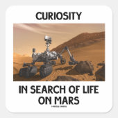 火星ローバーでの生活を求める火星の好奇心 スクエアシール (正面)