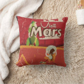 火星ヴィンテージ旅行ポスター クッション (ブランケット)