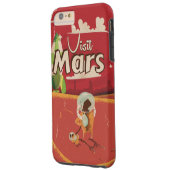 火星ヴィンテージ旅行ポスター Case-Mate iPhoneケース (裏面左)