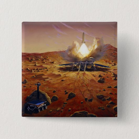 火星上昇車 缶バッジ (正面)