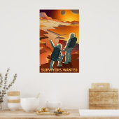 火星募集 – 測量士の募集ポスター ポスター (キッチン)