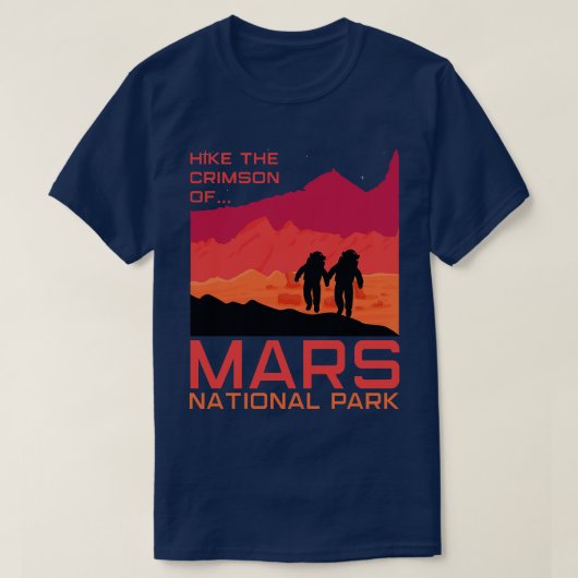 火星国立公園おもしろい宇宙 Tシャツ (デザイン正面)