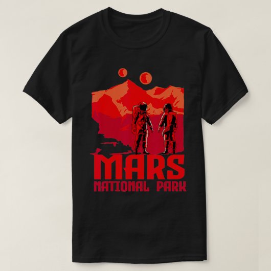 火星国立公園インスパイア赤惑星関連Mar Tシャツ (デザイン正面)