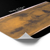 火星地図 ポスター (角)