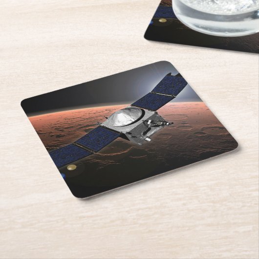 火星大気と揮発性の進化ミッション。 スクエアペーパーコースター (アングル)