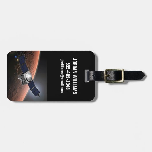 火星大気と揮発性の進化ミッション。 ラゲッジタグ (正面横)