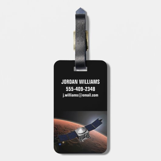 火星大気と揮発性の進化ミッション。 ラゲッジタグ (裏面縦)