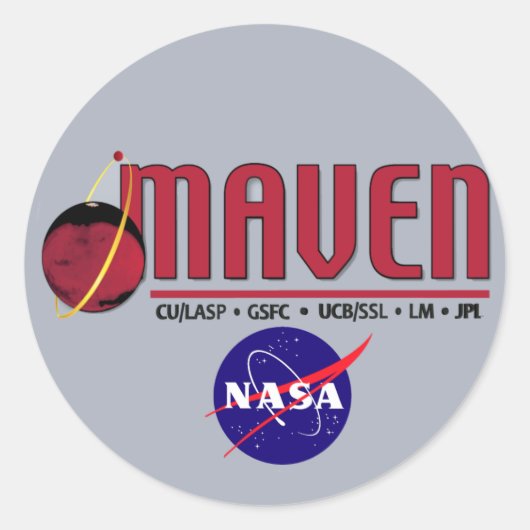 火星大気と揮発性EvolutioN(MAVEN) ラウンドシール (正面)
