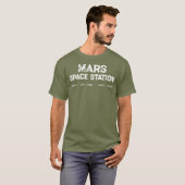 火星宇宙ステーションレトロロゴTシャツ Tシャツ (正面フル)