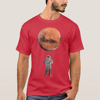 火星宇宙飛行士パラシュート宇宙プラネットパラトープ Tシャツ