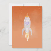 火星宇宙飛行士ボーイズテーマ誕生日パーティー サンキューカード (裏面)