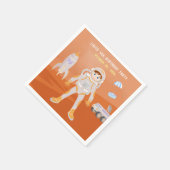 火星宇宙飛行士ボーイズテーマ誕生日パーティー スタンダードカクテルナプキン (角)