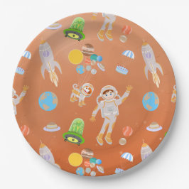 火星宇宙飛行士ボーイズテーマ誕生日パーティー ペーパープレート