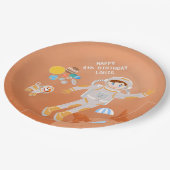 火星宇宙飛行士ボーイズテーマ誕生日パーティー ペーパープレート (アングル)