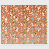 火星宇宙飛行士ボーイズテーマ誕生日パーティー ラッピングペーパー (フラット)