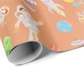 火星宇宙飛行士ボーイズテーマ誕生日パーティー ラッピングペーパー (ロールコーナー)