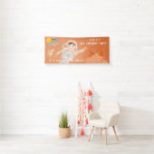 火星宇宙飛行士ボーイズテーマ誕生日パーティー 横断幕 (インサイチュ)