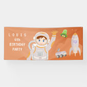 火星宇宙飛行士ボーイズテーマ誕生日パーティー 横断幕 (横)