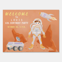 火星宇宙飛行士少年テーマの誕生日パーティー