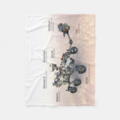 火星忍耐ローバーと楽器 フリースブランケット (正面)