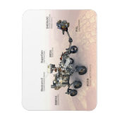 火星忍耐ローバーと楽器 マグネット (縦)