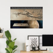 火星惑星Valles Marineris陰影レリーフ、 浮き彫り ポスター (ホームオフィス)