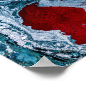 火星抽象芸術ポスター ポスター (角)