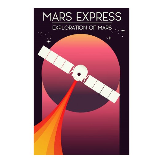 火星探査機マーズ・エクスプレス - 火星宇宙アートの探査 フォトプリント            (正面)