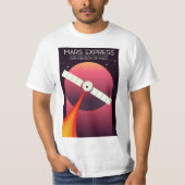 火星探査機マーズ・エクスプレス - 火星宇宙アートの探査 Tシャツ (正面)
