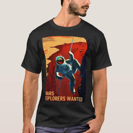 火星探検家がNasaリクルートへの旅を希望 Tシャツ (正面)