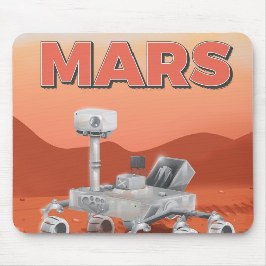 火星旅行ポスター マウスパッド (正面)