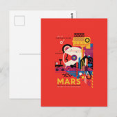 火星旅行ポスター，観光客，惑星，天文学 ポストカード (正面/裏面)