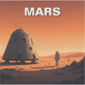 火星旅行 シール (正面)