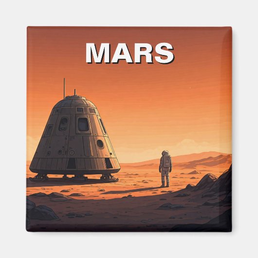 火星旅行 マグネット (正面)
